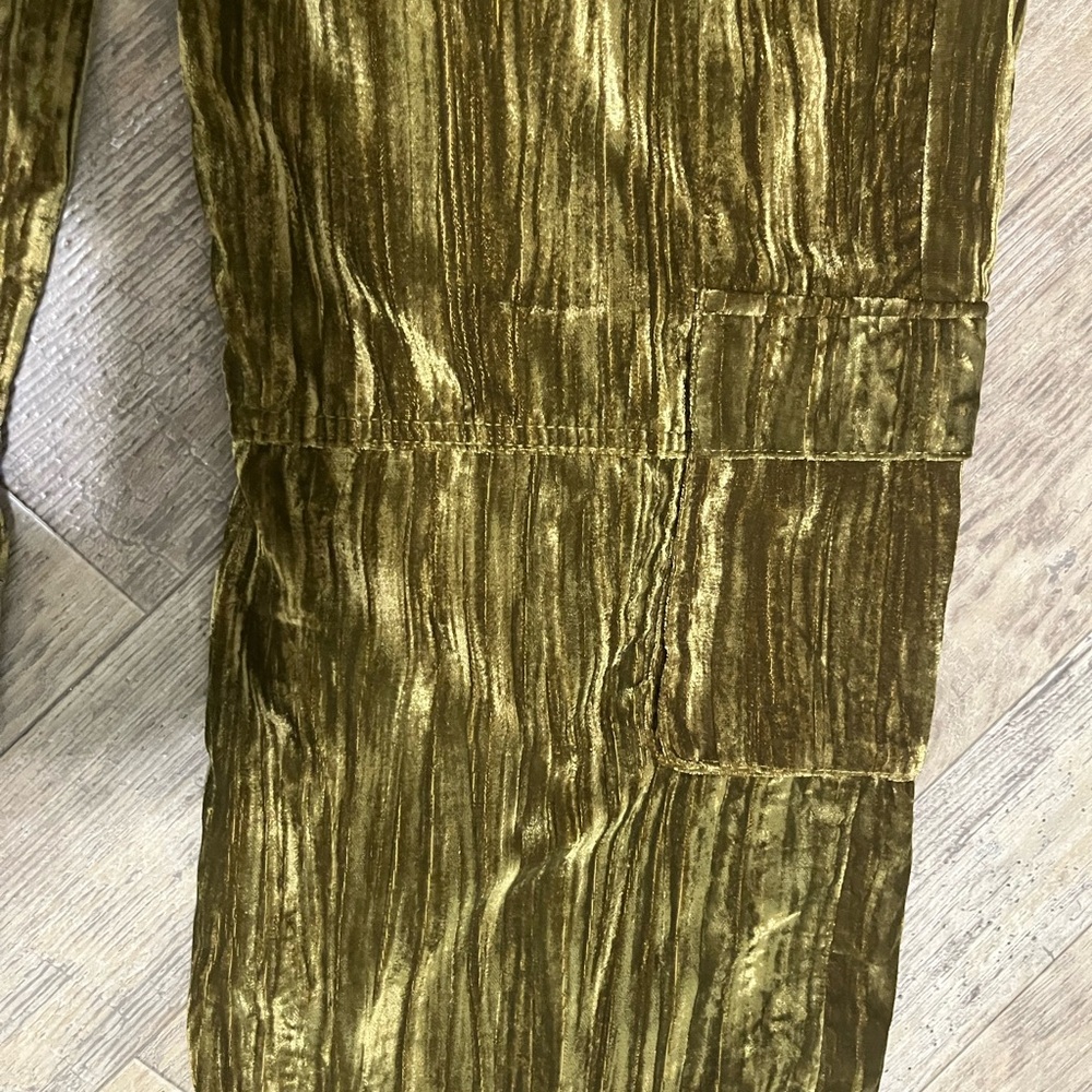 Pretty Garbage Green Velvet Pants women’s size Small - Picture 6 of 13